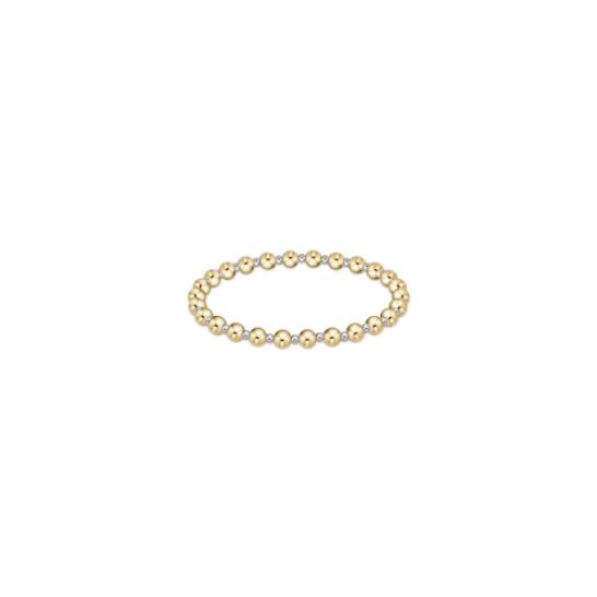 Classic Grateful Pattern 5mm Bead Bracelet - Mixed Metal
