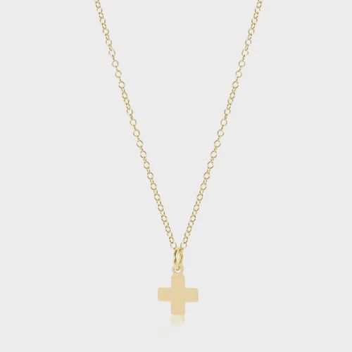 16&quot; Necklace Gold - Signature Cross Gold Charm