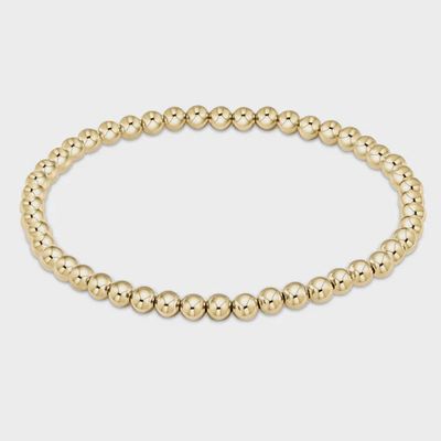 ENEWTON Classic 4mm 14kt gold-filled bead stretch bracelet in 6.75-inch length, displayed on white background