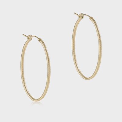 Oval Gold 2" Hoop - Textured