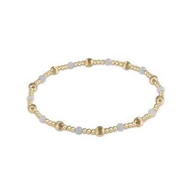 ENEWTON Dignity Sincerity bracelet featuring 4mm aquamarine beads strung together on a studio white background
