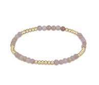 Blissful Pattern 2.5mm Bead Bracelet - Pink Opal