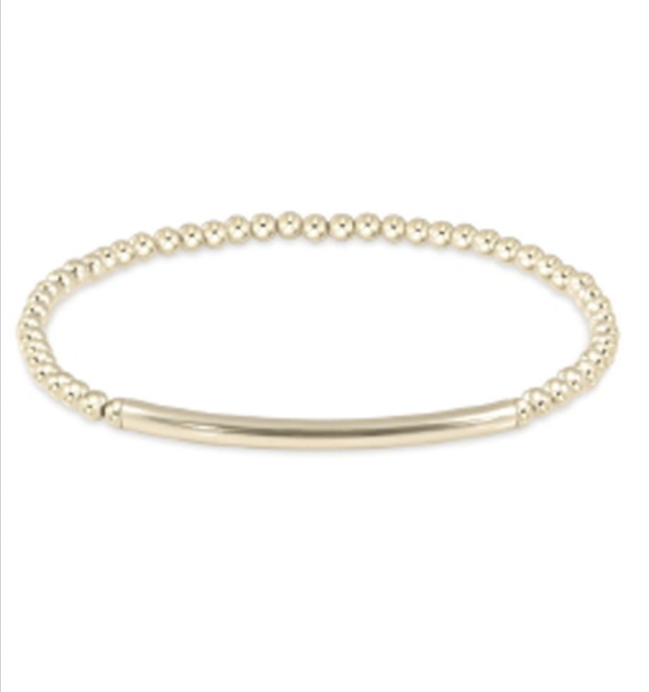Extends - Classic Gold 3mm Bead Bracelet - Bliss Bar Smooth