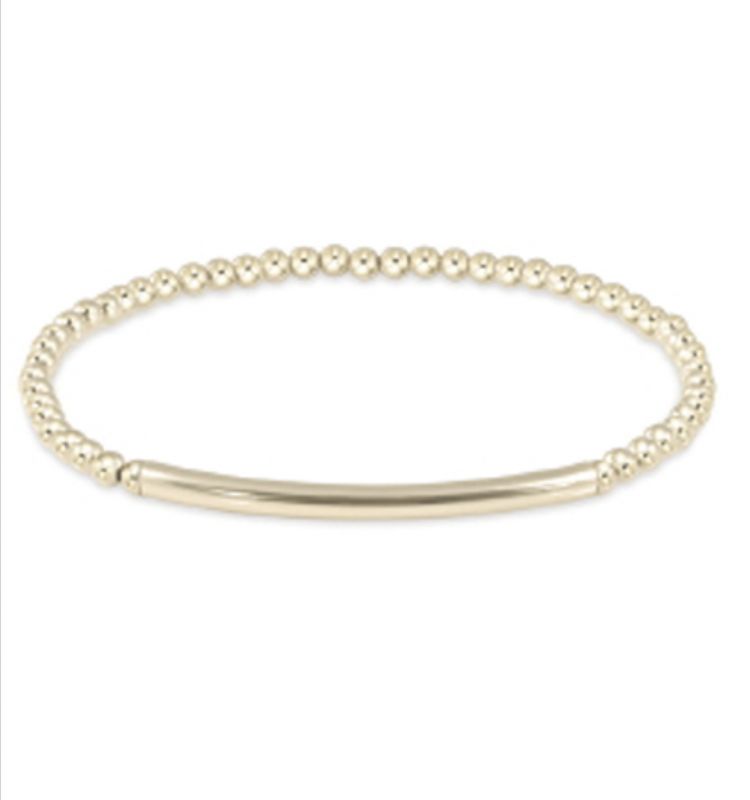 Extends - Classic Gold 3mm Bead Bracelet - Bliss Bar Smooth