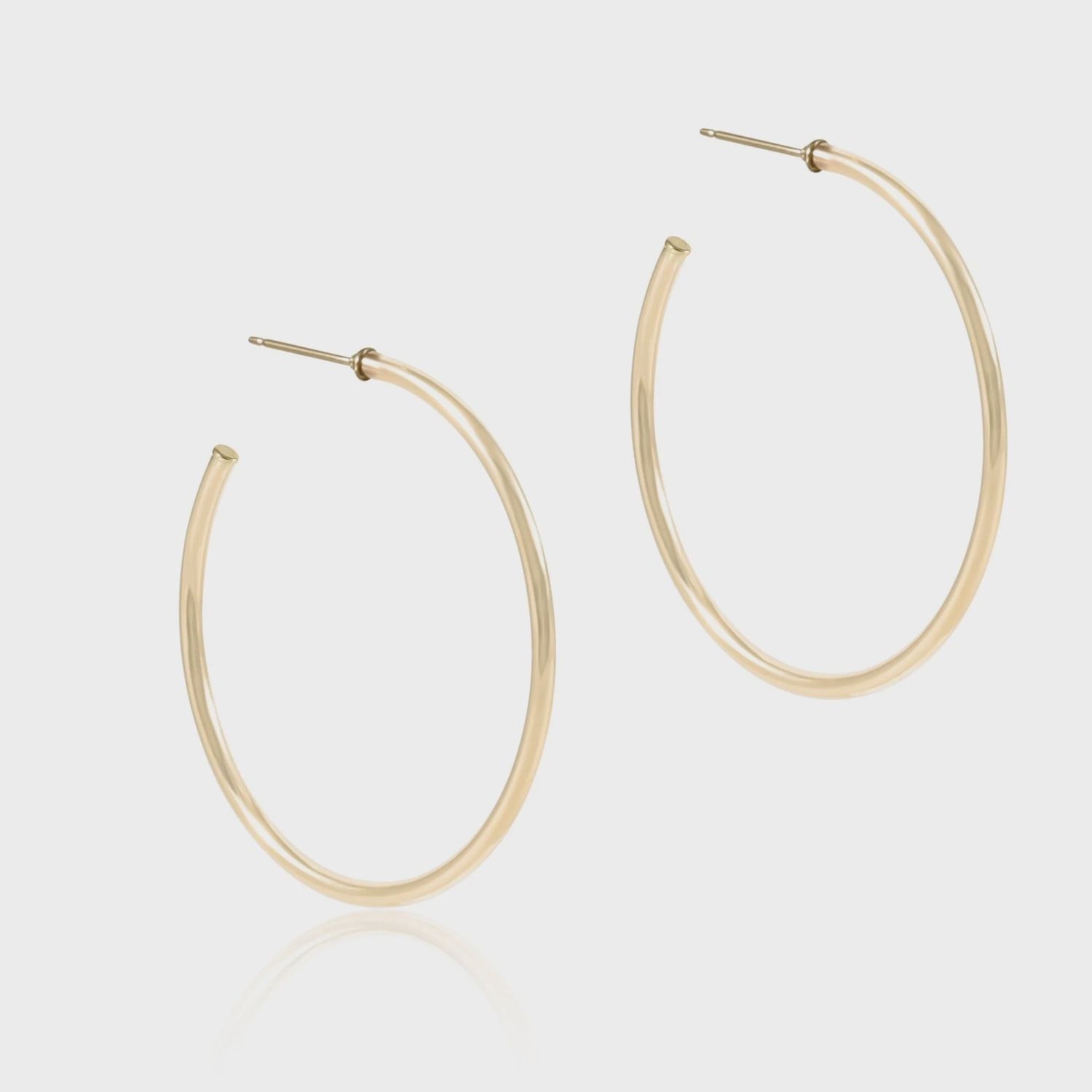 Round Gold 1.75&quot;Post Hoop - 2mm