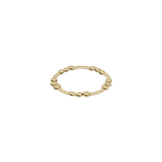 Honesty Joy Pattern 6mm Bead Bracelet - Gold