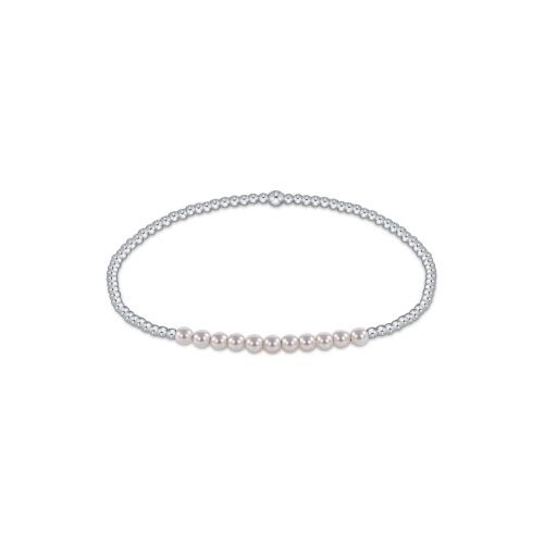Sterling Bliss 2mm Bead Bracelet - Pearl