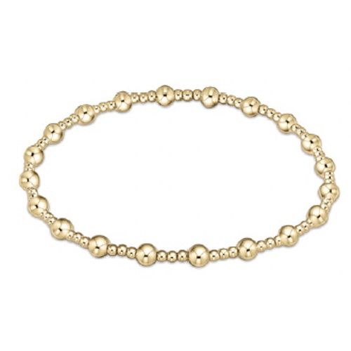egirl Classic Sincerity Pattern 4mm Bead Bracelet - Gold
