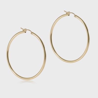 Round Gold 1.25" Hoop - Smooth