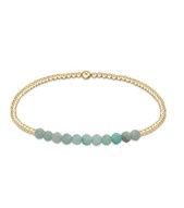 Gold Bliss 2mm Bead Bracelet - Amazonite