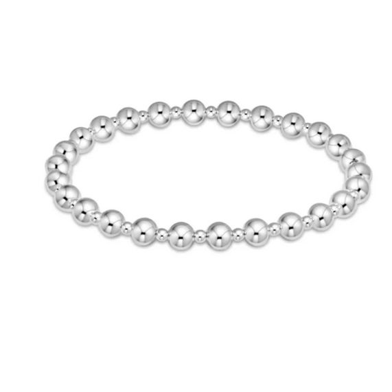 Classic Grateful Pattern 5mm Bead Bracelet - Sterling