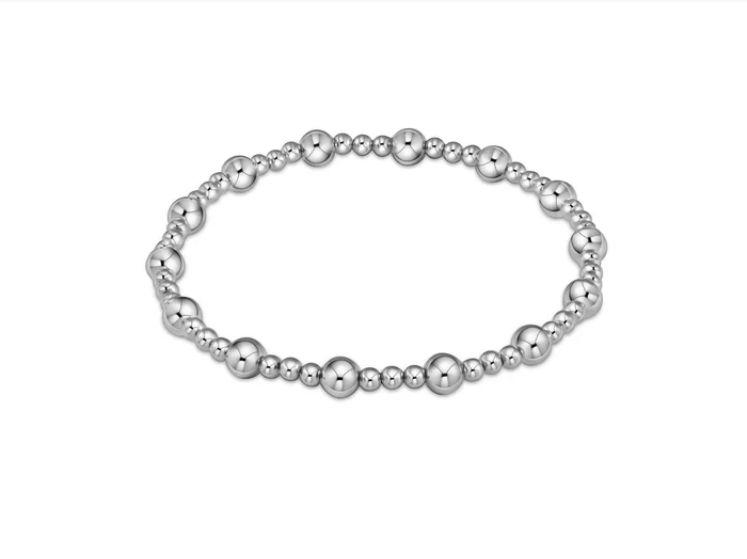 Classic Sincerity Pattern 5mm Bead Bracelet - Sterling