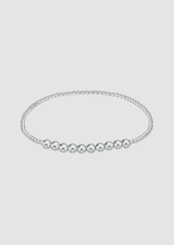Classic Sterling Beaded Bliss 2mm Bead Bracelet - 4mm Sterling