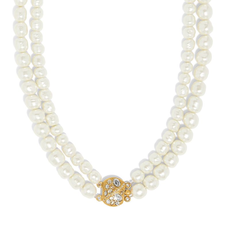 Trust Your Journey Double Pearl Necklace
