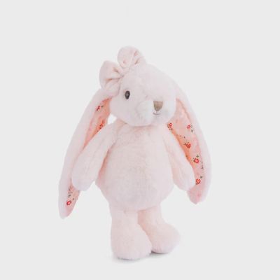 Bukowski Bears Junior Kanina plush rabbit toy, 8.5 inches, soft gray fabric with floppy ears on white background