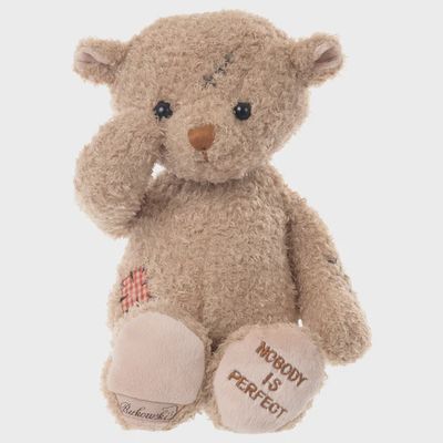 Bukowski Bears Nobody is Perfect Resilience plush toy, 11 inches, displayed against a neutral studio background