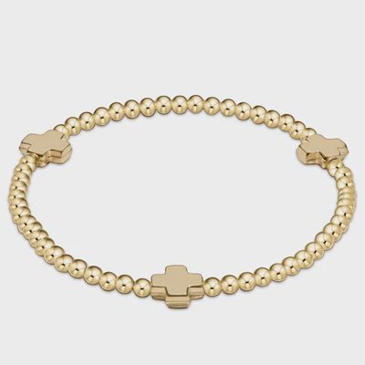egirl Signature Cross 3mm Gold Bracelet - Gold