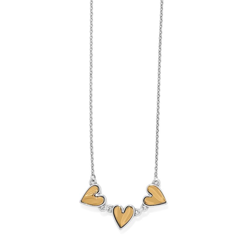 Cascade Heart Trio  Mini Necklace