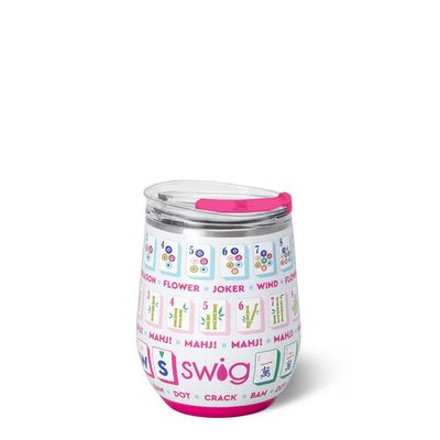 Mahjong Stemless Wine Cup 12oz