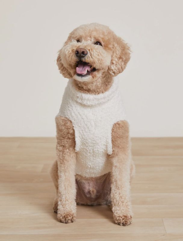 CozyChic® Honeycomb Pet Sweater - Cream