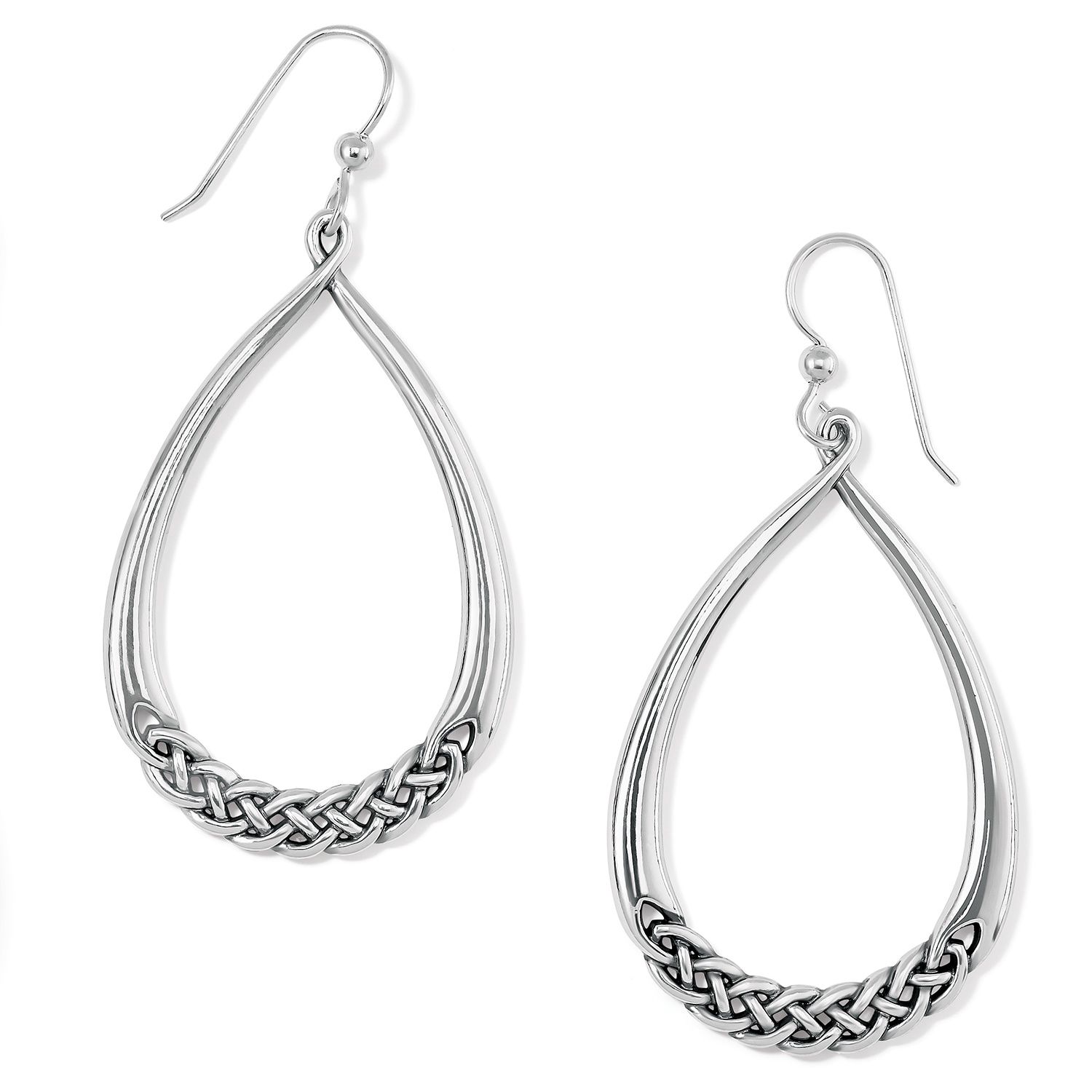 Interlok Braid Drop Oval French Wire Earrings
