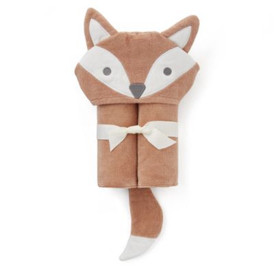 Elegant Baby Rust Fox Hooded Bath Wrap