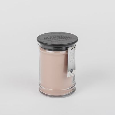 Bridgewater Candle Sweet Grace 18-ounce glass jar candle with black wooden lid on a neutral background