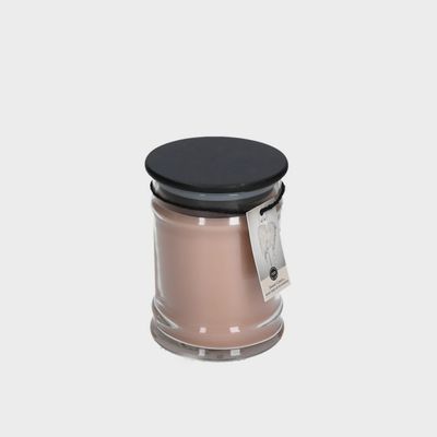 Bridgewater Candle Sweet Grace 8-ounce jar candle with natural wooden lid on white background