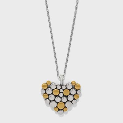 Pebble Edge Heart Necklace