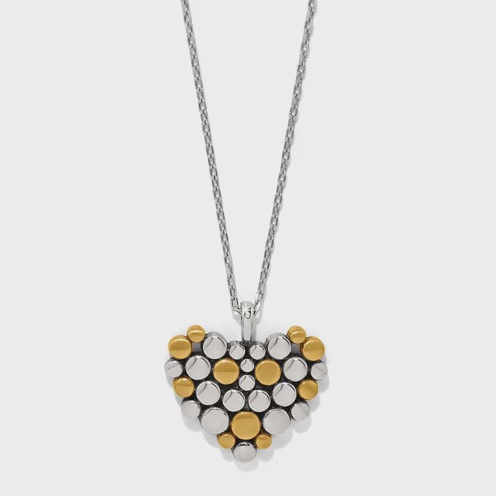 Pebble Edge Heart Necklace