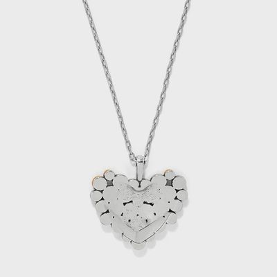 Pebble Edge Heart Necklace