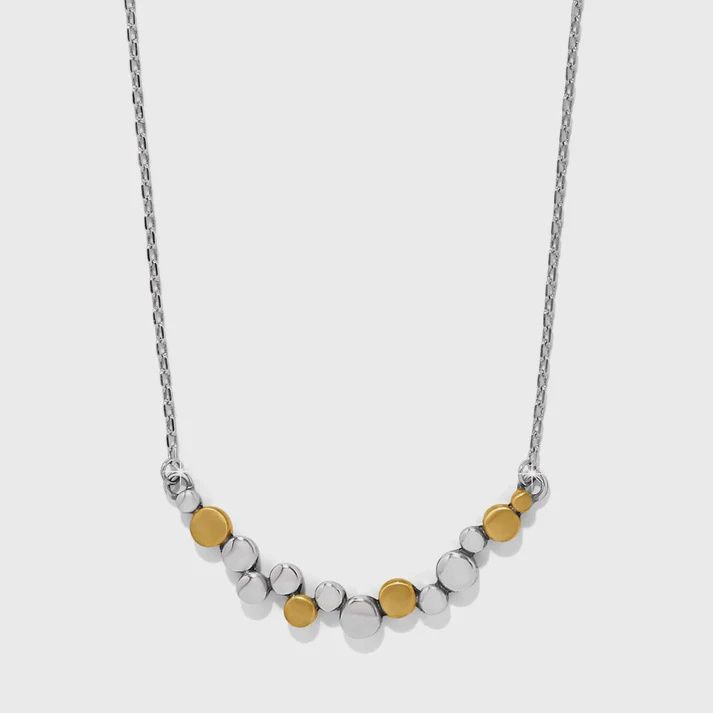 Pebble Edge Crescent Bar Necklace