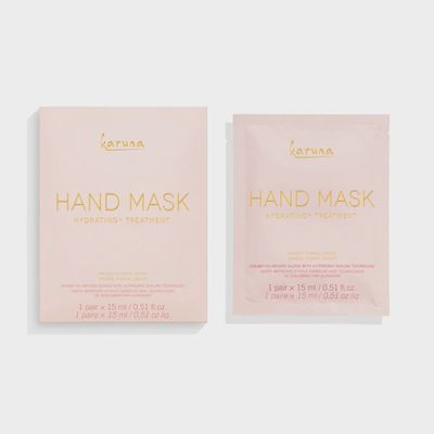 Karuna Skin face mask single unit isolated on white background in studio lighting