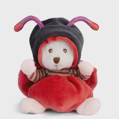 Bukowski Bears Ziggy Ladybug transformable plush bear, 6 inches, shown against a neutral studio background