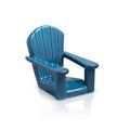 Nora Fleming Chillin' Chair beach mini collectible figurine on white background, showing colorful striped lounge chair design