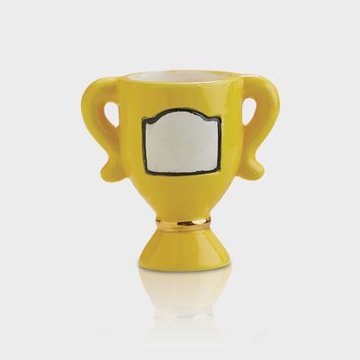 Nora Fleming Winner Winner mini trophy attachment with gold-tone finish displayed on white background
