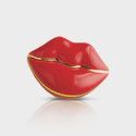 Nora Fleming Smooches mini collectible figurine on white background, Valentine's Day themed decorative piece