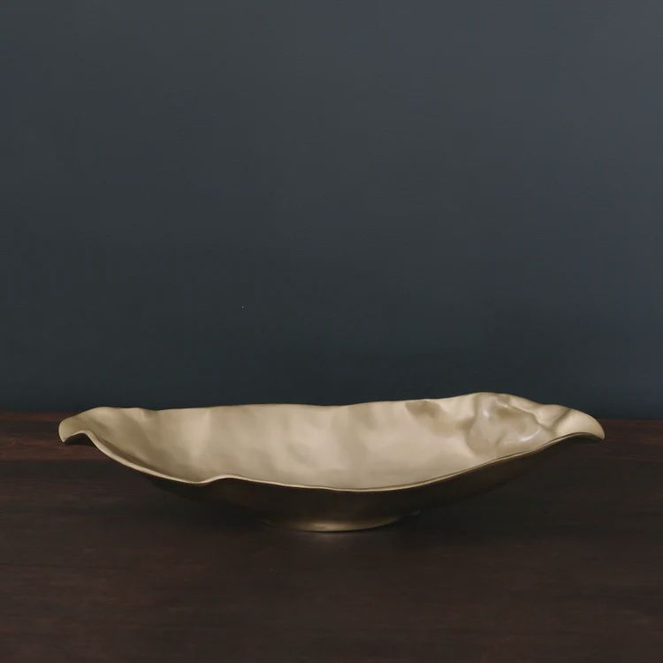 SIERRA MODERN Maia Medium Long Oval Bowl (Gold)
