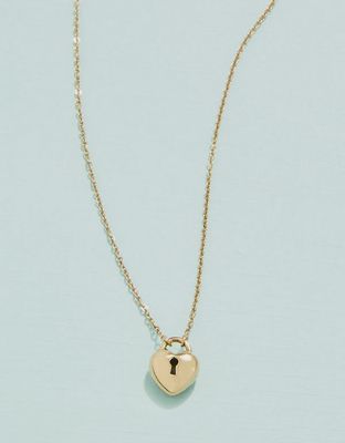Locked in Love Necklace 16" Heart Padlock