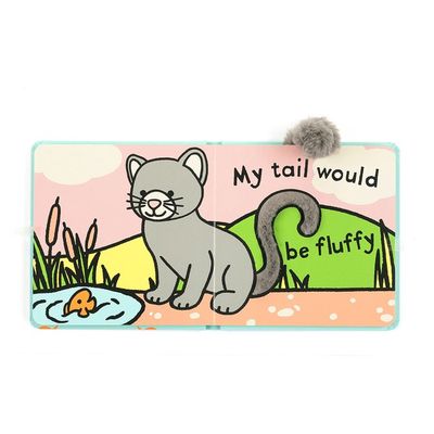 Jellycat If I Were a Kitten touch-and-feel board book displayed open, showing textured pages designed for tactile exploration by young children