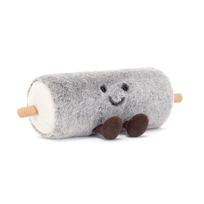 Jellycat Amuseables Goat Cheese plush toy shown against a neutral background, featuring soft cream and tan coloring with embroidered details