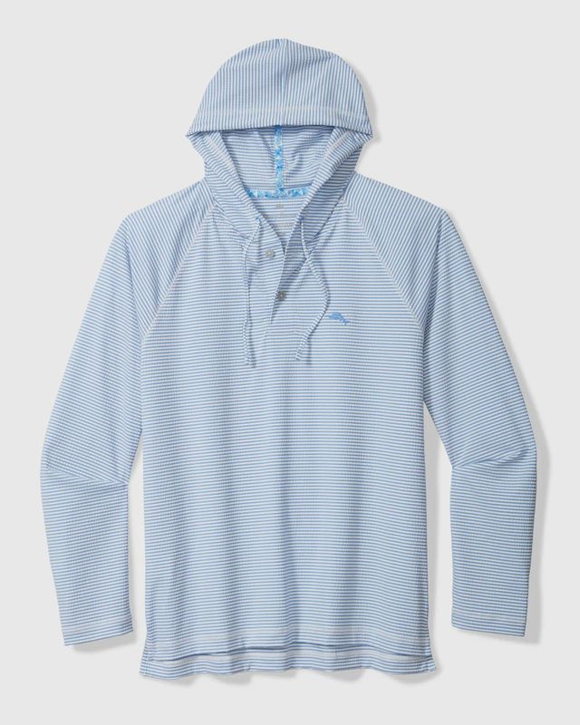 Costa Wave Starboard Stripe Hoodie - Cabo Blue