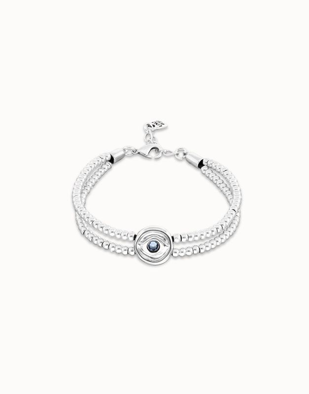 Ser Intuitiva Two-Strand Beaded Bracelet with an Eye-Shaped Charm
