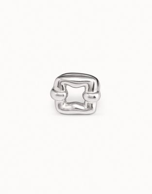 Uno de 50 Femme Fatale Silver-Plated Squared Link Ring