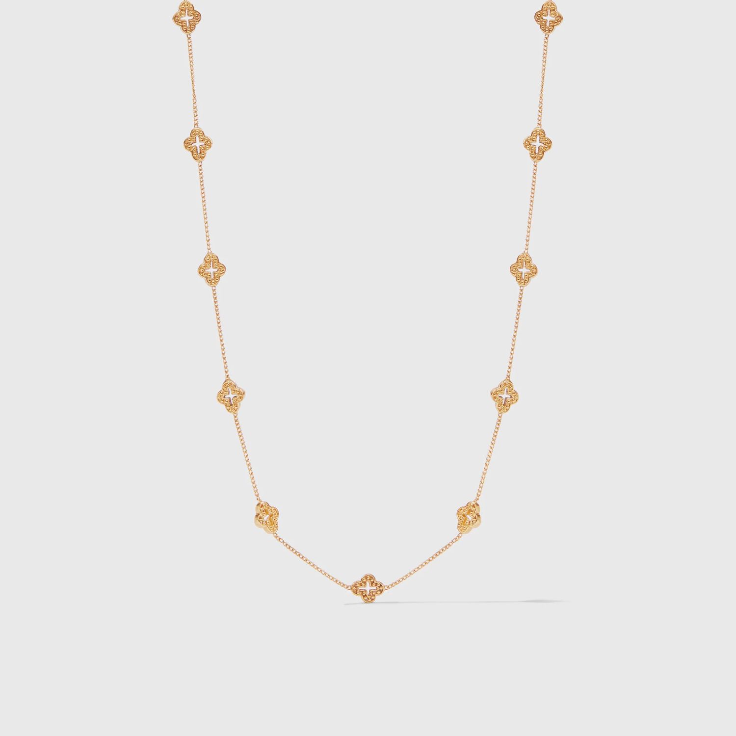 Florentine Demi Delicate Station Necklace, Colour: Gold