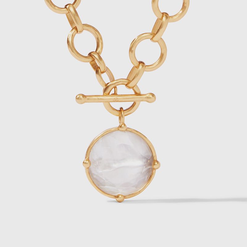 Honeybee Statement Necklace - Iridescent Clear Crystal
