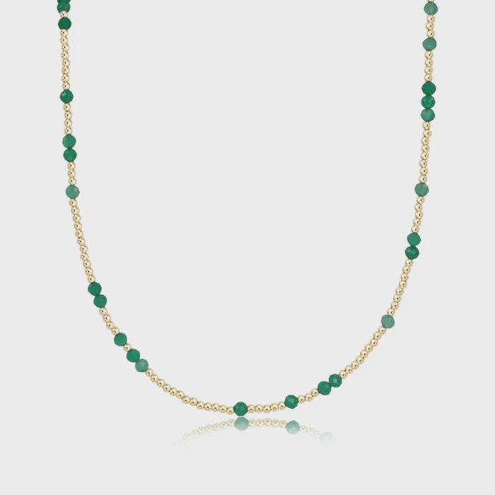 15&quot; Choker Hope Unwritten Gemstone - Green Onyx
