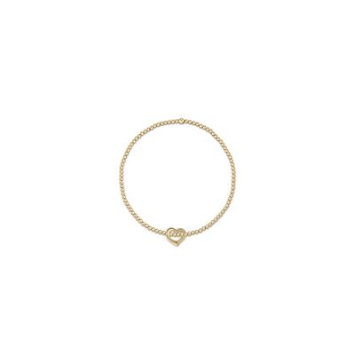 ENEWTON Classic Gold 2mm Bracelet with Love Small Gold Charm