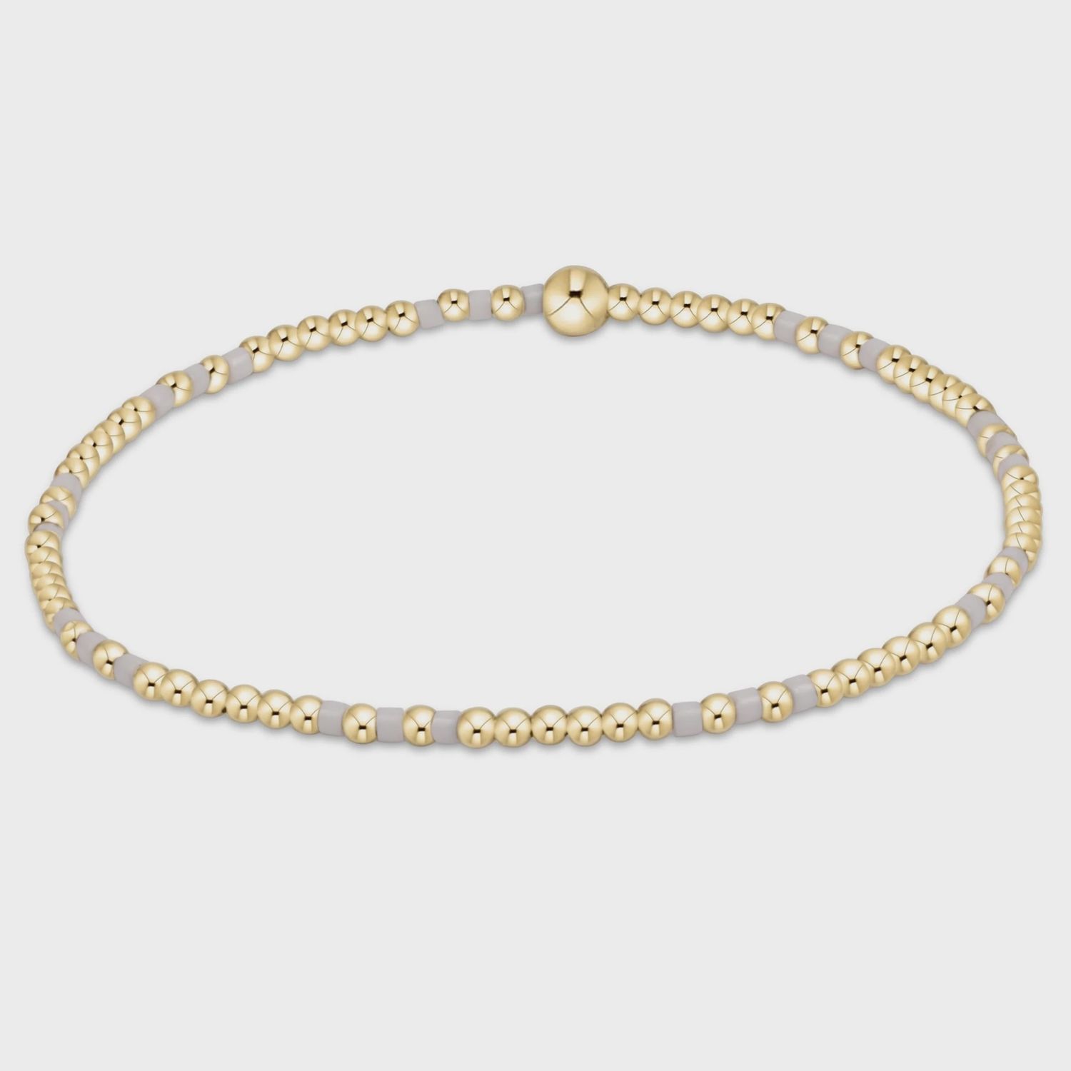 Hope Joy Pattern 2mm Bead Bracelet - White
