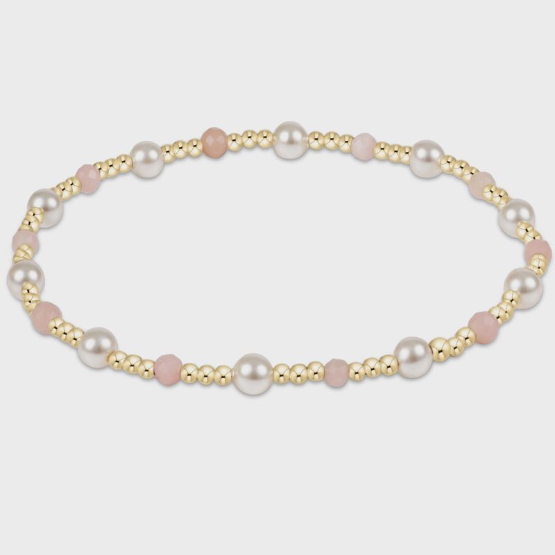 Pearl Sincerity 4mm Gem Bracelet - Pink Opal